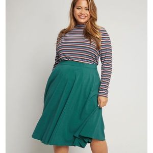 ModCloth plus A-Line Skirt in Emerald